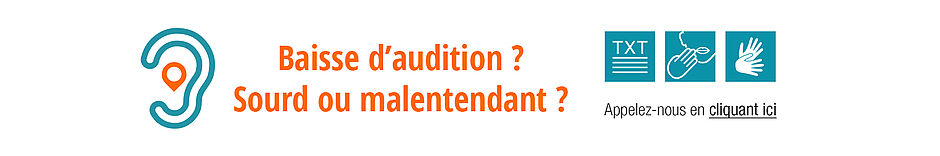 Visuel d'Acceo : Baisse d'audition ? Sourd ou malentendant ? Cliquer sur l'image pour les contacter 