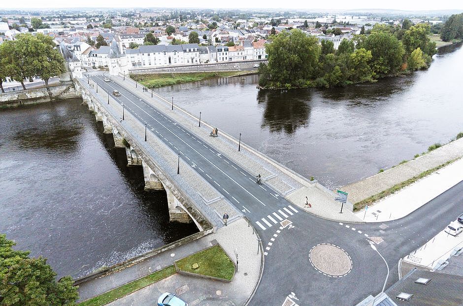 Vue projetée du pont après travaux