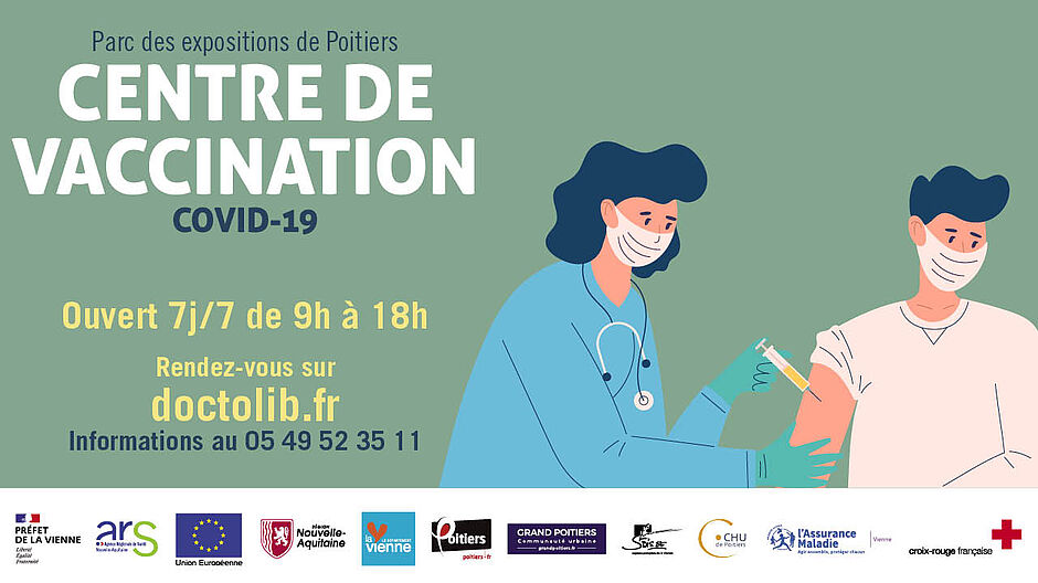 Centre de vaccination Covid-19 de Poitiers - Agrandir l'image (fenêtre modale)